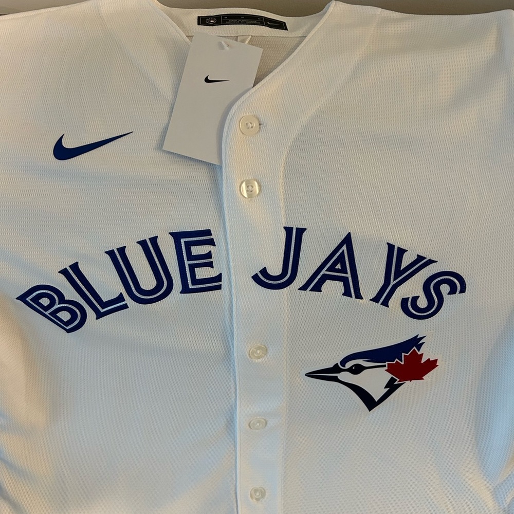 $115 Nike Authentic Toronto Blue Jays MLB Baseball White Jersey Men’s Size: M - Picture 2 of 5